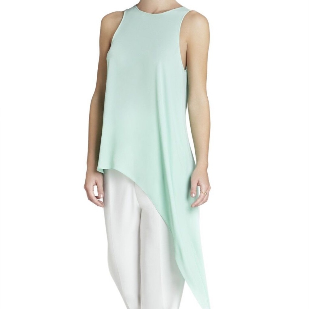 BCBG Kenda Mint Asymmetrical Top - Mint - X-Small - NWT